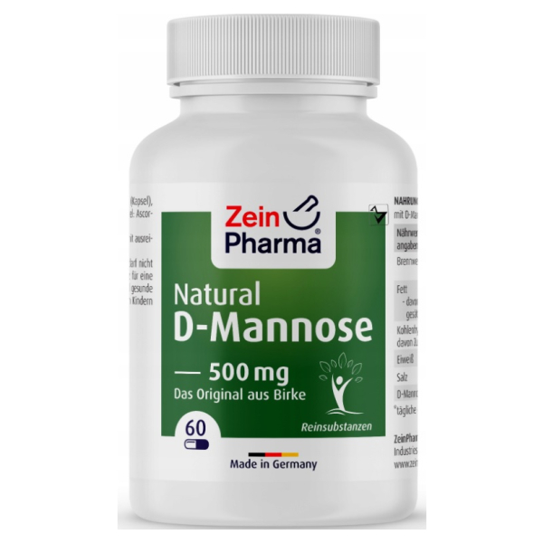 Natural D-Mannose, 500mg - 60 caps