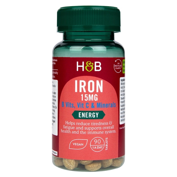 Iron, 15mg with Vitamins & Minerals - 90 vegan tabs