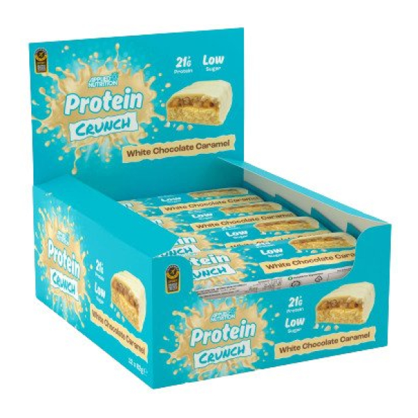 Applied Protein Crunch Bar, White Chocolate Caramel - 12 x 62g