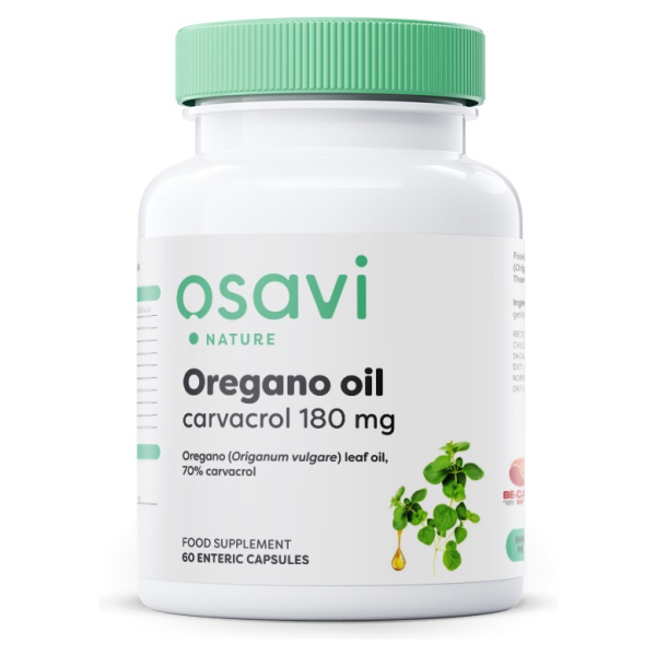 Oregano Oil Carvacrol, 180mg - 60 enteric caps