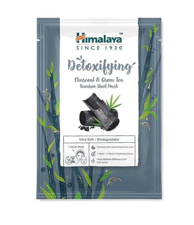 Detoxifying Charcoal & Green Tea Bamboo Sheet Mask - 30 ml.