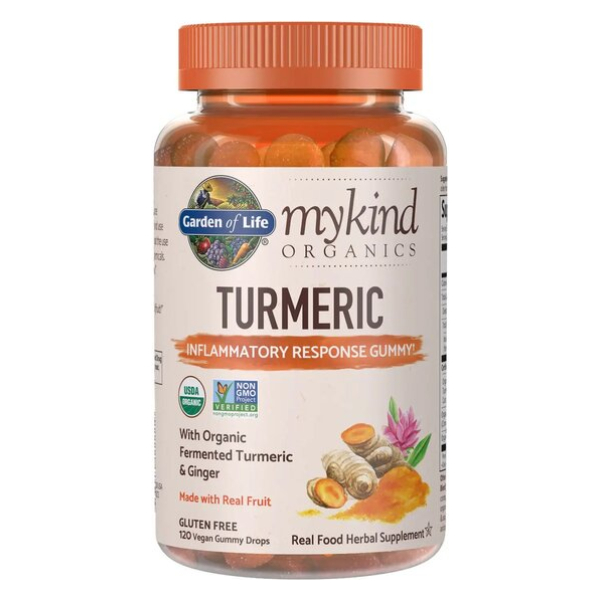 Mykind Organics Turmeric, Real Fruit - 120 vegan gummy drops