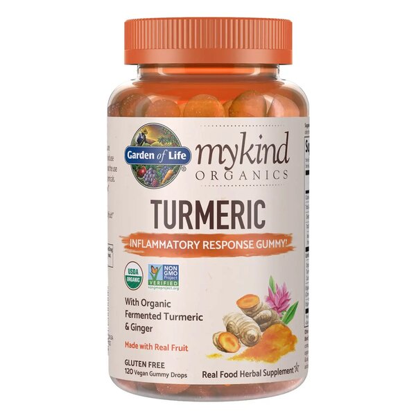 Mykind Organics Turmeric, Real Fruit - 120 vegan gummy drops