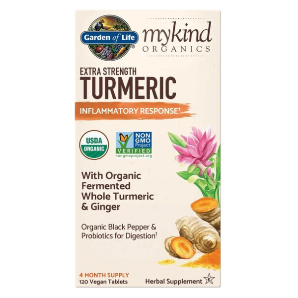 Mykind Organics Extra Strength Turmeric - 120 vegan tabs