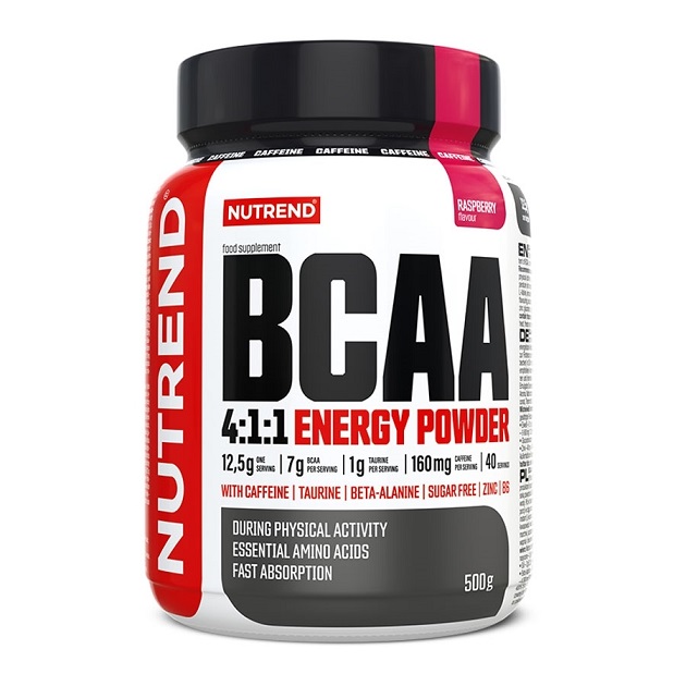 BCAA 4:1:1 Energy Powder, Raspberry - 500g