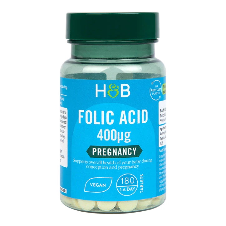 Folic Acid, 400mcg - 180 tabs