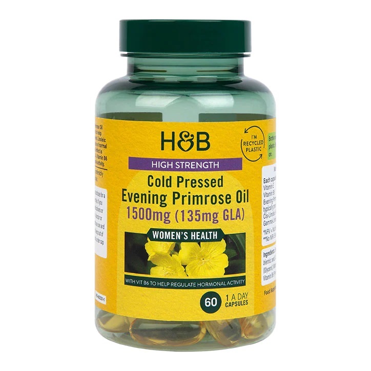 High Strength Cold Pressed Evening Primrose Oil, 1500mg - 60 caps (EAN 5059604602214)