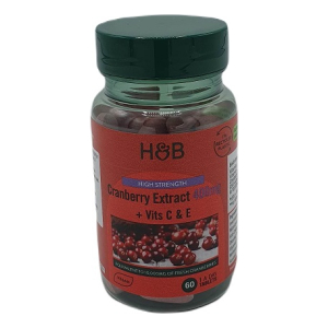 High Strength Cranberry Extract + Vits C & E, 400mg - 60 tabs