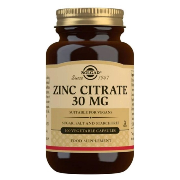 Zinc Citrate, 30mg - 100 vcaps