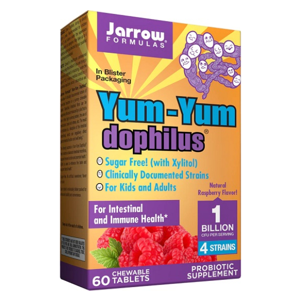 Yum-Yum Dophilus, 1 Billion CFU (Raspberry) - 60 chewable tabs