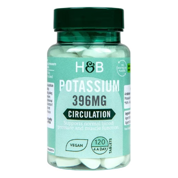 Potassium, 396mg - 120 vegan tabs