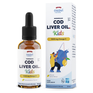 Norwegian Cod Liver Oil Kids, 1000mg Omega 3 (Lemon) - 50 ml.