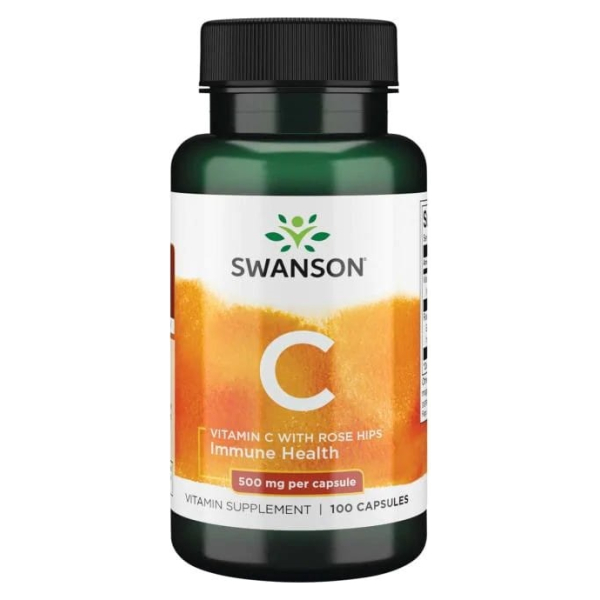 Vitamin C with Rose Hips, 500mg - 100 caps