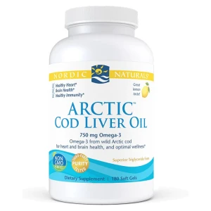 Arctic Cod Liver Oil, 750mg Lemon - 180 softgels