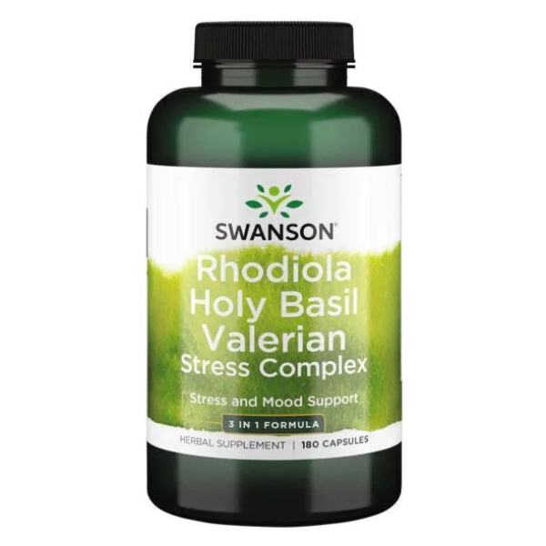 Rhodiola Holy Basil Valerian Stress Complex - 180 caps