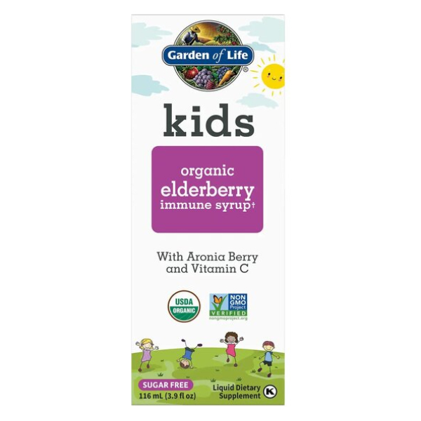 Kid's Organic Elderberry Immune Syrup - 116 ml.