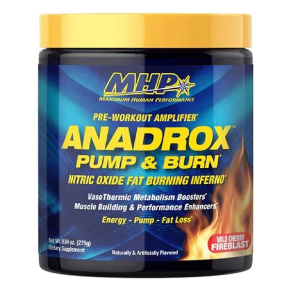 Anadrox Pre-Workout Pump & Burn, Wild Cherry Fireblast - 279g