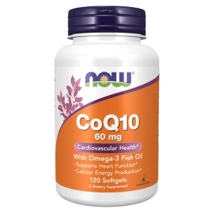 CoQ10 with Omega-3, 60mg - 120 softgels