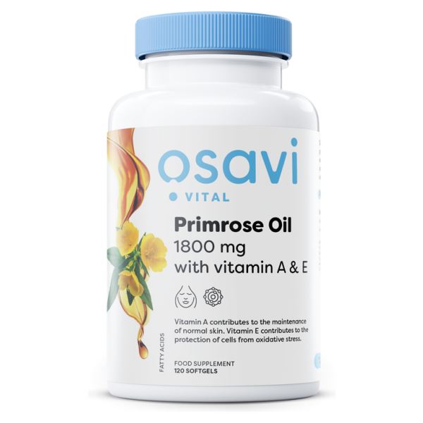 Primrose Oil with Vitamin A & E, 1800mg - 120 softgels