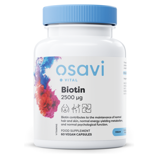 Biotin, 2500mcg - 60 vegan caps