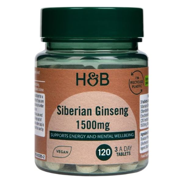 Siberian Ginseng, 1500mg - 120 vegan tablets