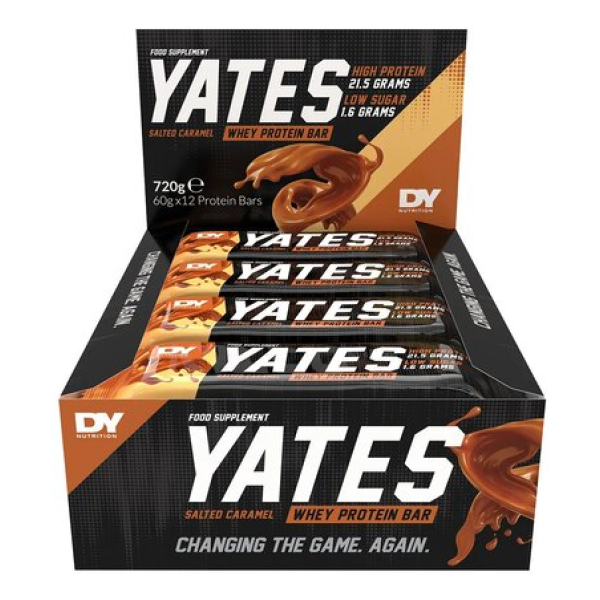 Yates Protein Bar, Salted Caramel - 12 x 60g