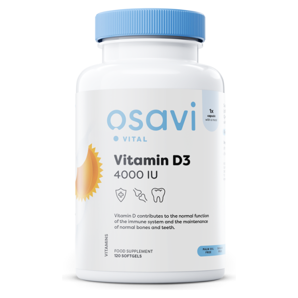 Vitamin D3, 4000IU - 120 softgels