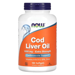 Cod Liver Oil, 1000mg Extra Strength - 180 softgels