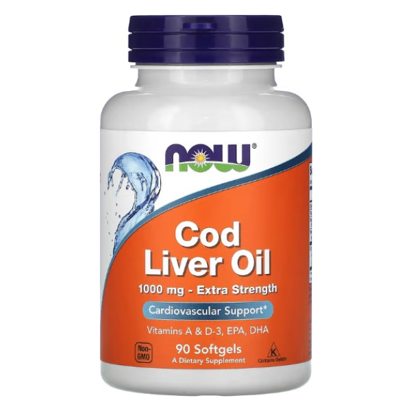 Cod Liver Oil, 1000mg Extra Strength - 90 softgels