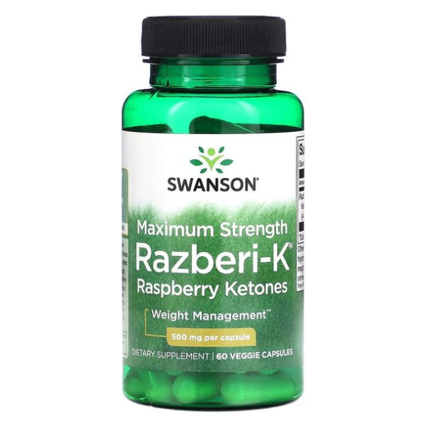 Razberi-K, 500mg Maximum Strength - 60 vcaps