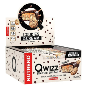 Qwizz 35% Protein Bar, Cookies & Cream - 12 x 60g