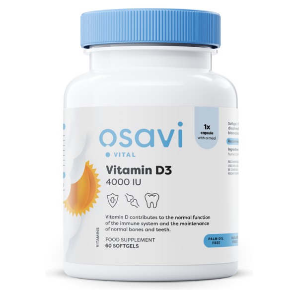 Vitamin D3, 4000IU - 60 softgels