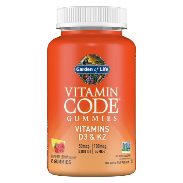 Vitamin Code Gummies Vitamins D3 & K2, Raspberry Lemon - 45 gummies