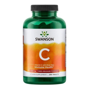 Vitamin C with Rose Hips Extract - Timed-Release, 1000mg - 250 tablets