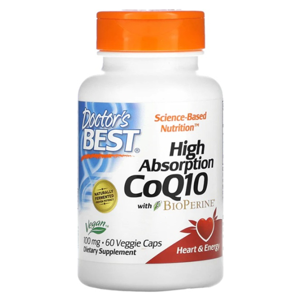 High Absorption CoQ10 with BioPerine, 100mg - 60 vcaps