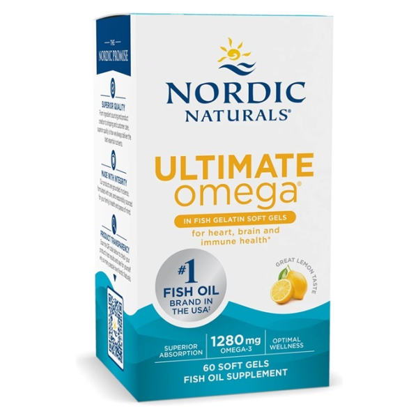 Ultimate Omega in Fish Gelatin, 1280mg Lemon - 60 softgels
