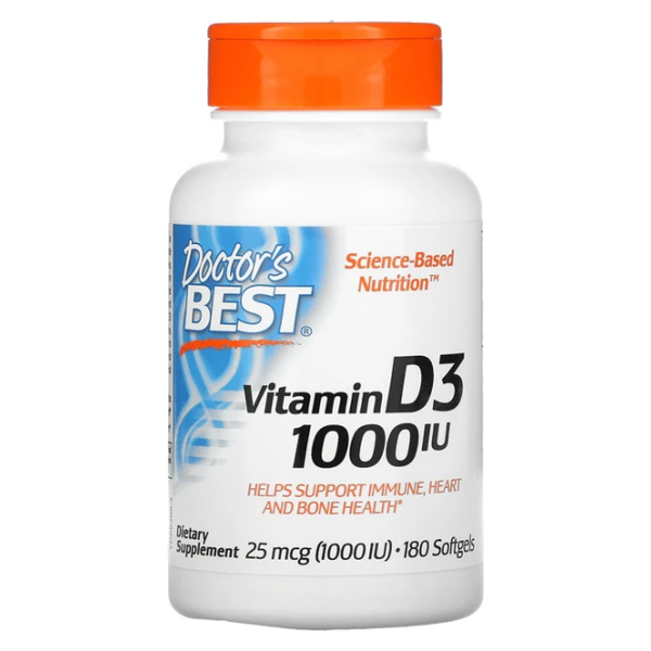 Vitamin D3, 1000 IU - 180 softgels
