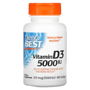 Vitamin D3, 5000 IU - 180 softgels