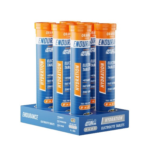 Endurance Hydration Electrolyte Effervescent Tablets, Orange - 6 x 20 tabs