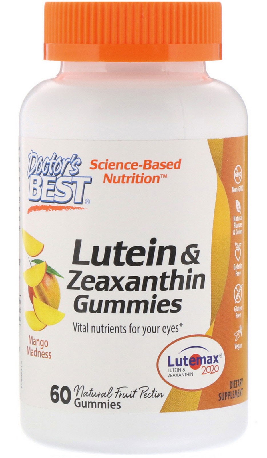 Lutein & Zeaxanthin. Mango Madness - 60 gummies