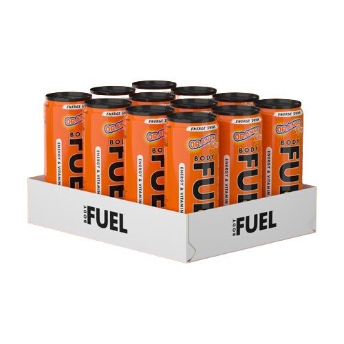 Bodyfuel Energy Cans, Orange - 12 x 330 ml.