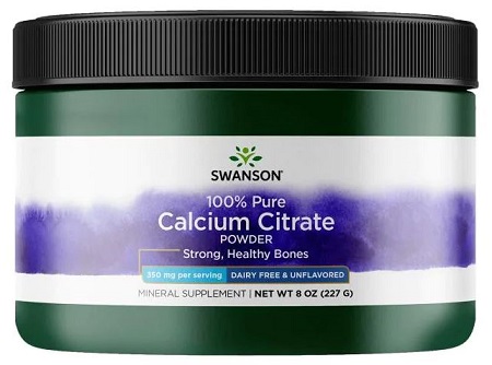 Calcium Citrate Powder, 100% Pure and Dairy-Free - 227g