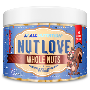 Nutlove Whole Nuts, Almonds in White Chocolate & Coconut - 300g