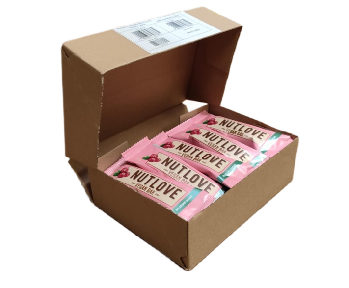 Nutlove Vegan Bar, Cranberry - 15 x 35g