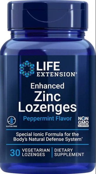 Enhanced Zinc Lozenges, Peppermint - 30 vegetarian lozenges