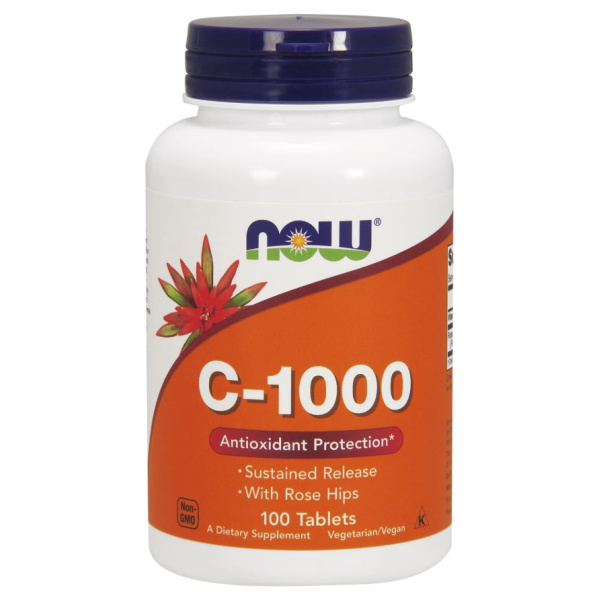 Vitamin C-1000 with Rose Hips - Sustained Release - 100 tabs