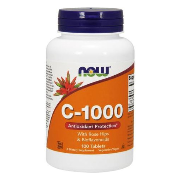 Vitamin C-1000 with Rose Hips & Bioflavonoids - 100 tablets