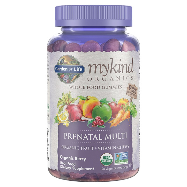 Mykind Prenatal Multi Gummies, Berry - 120 vegan gummy drops