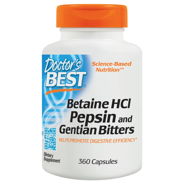 Betaine HCl Pepsin & Gentian Bitters - 360 caps