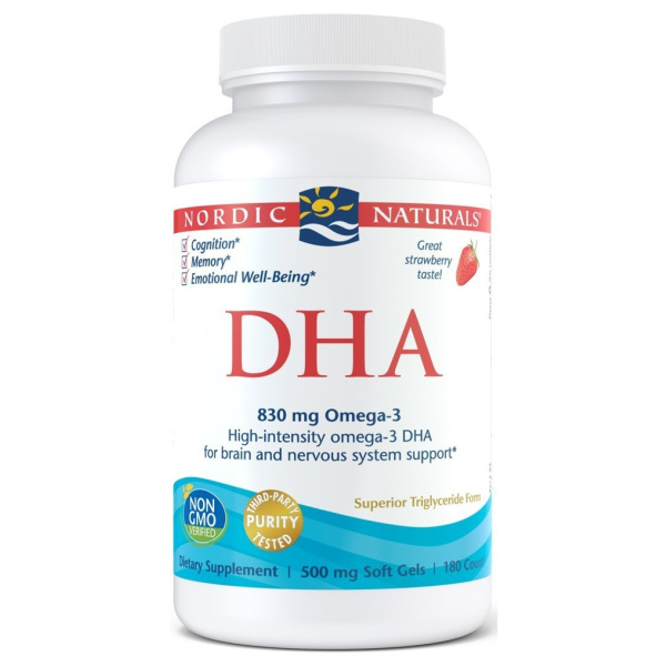 DHA, 830mg Strawberry - 180 softgels